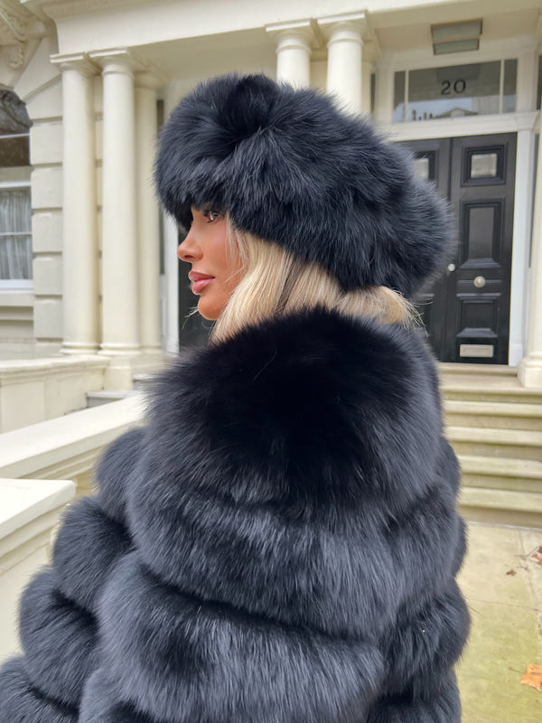 Black Luxury Fur Headband