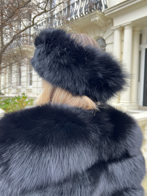 Black Luxury Fur Headband