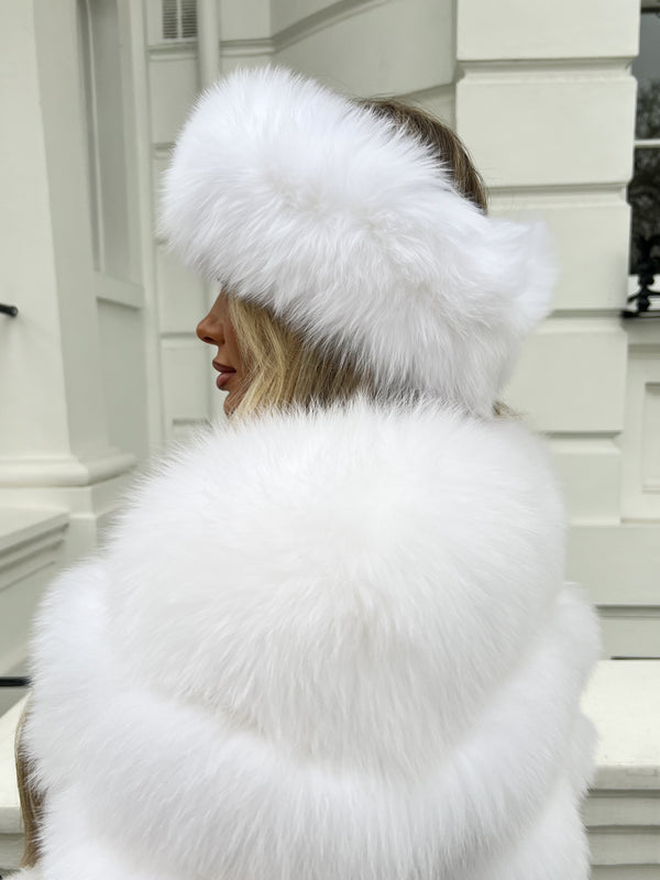 White Luxury Fur Headband