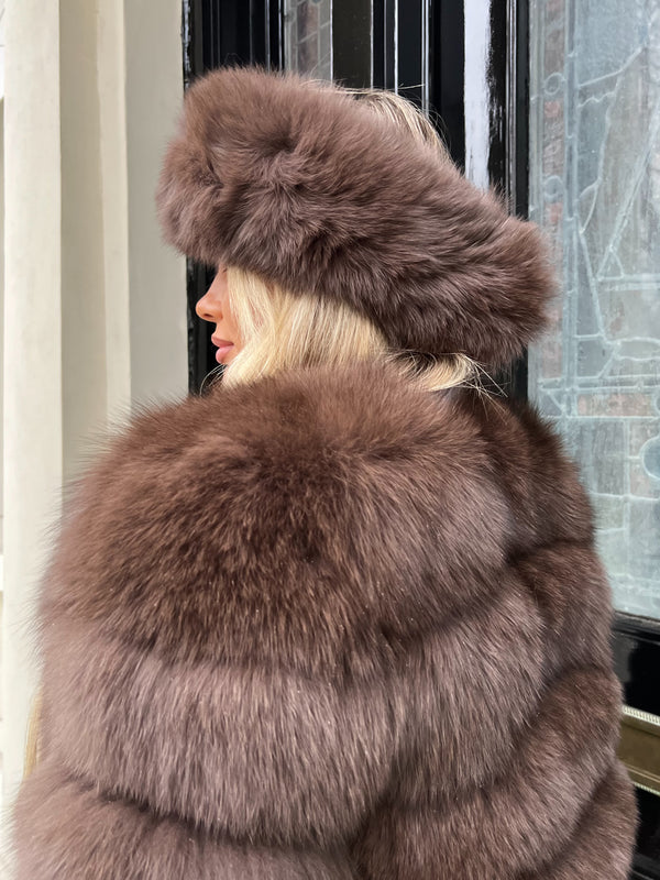 Chocolate Luxury Fur Headband