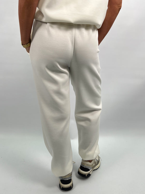 Spring Forward White Drawstring Jogging Bottoms