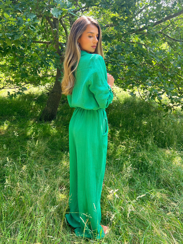 Sorrento Green Drawstring Trousers