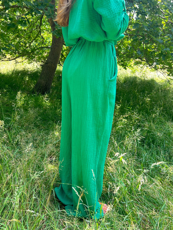 Sorrento Green Drawstring Trousers