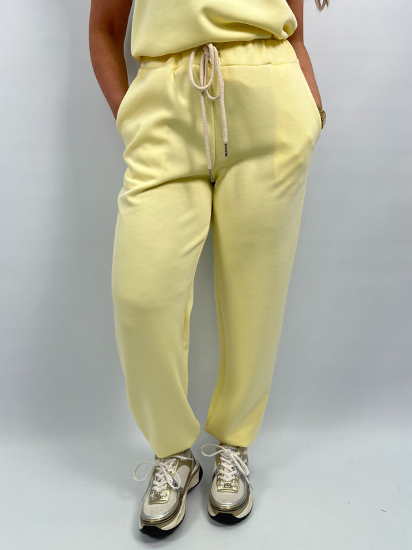 Spring Forward Lemon Drawstring Jogging Bottoms