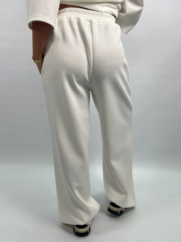 Spring Forward White Wide Leg Trousers