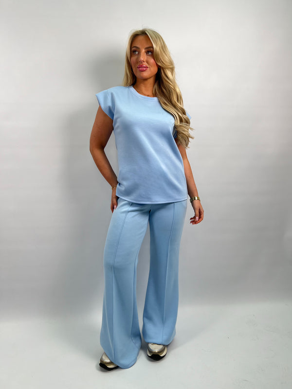 Spring Forward Baby Blue Bootcut Trousers