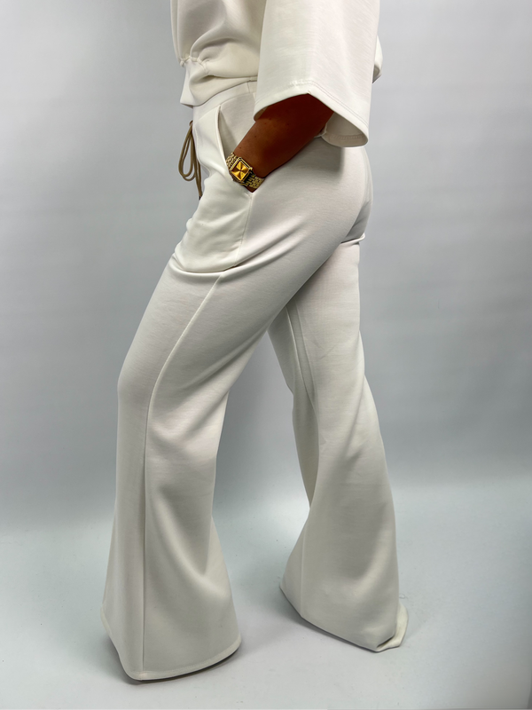 Spring Forward White Bootcut Trousers
