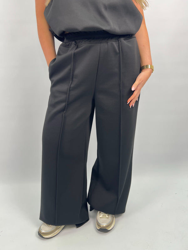 Spring Forward Black Wide Leg Trousers