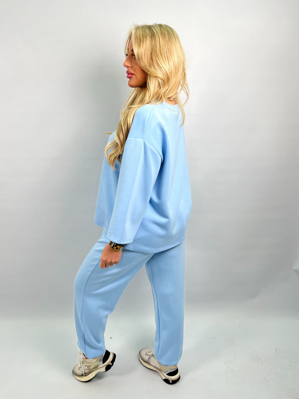 Spring Forward Baby Blue 3/4 Sleeve Top