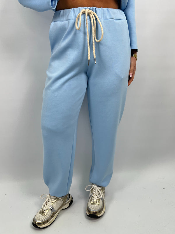 Spring Forward Baby Blue Drawstring Jogging Bottoms