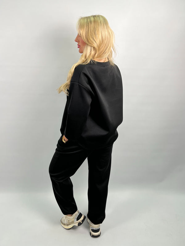 Spring Forward Black 3/4 Sleeve Top