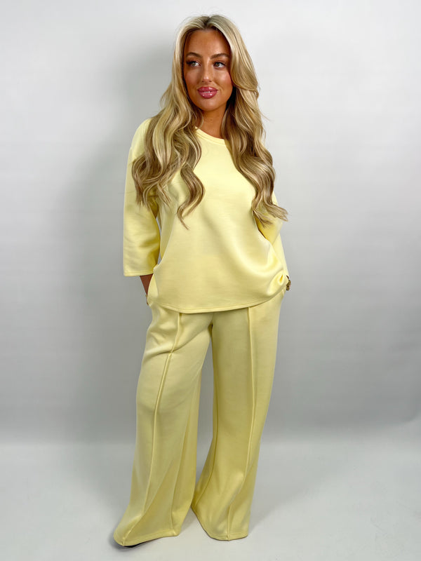 Spring Forward Lemon 3/4 Sleeve Top