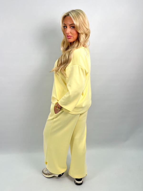 Spring Forward Lemon 3/4 Sleeve Top