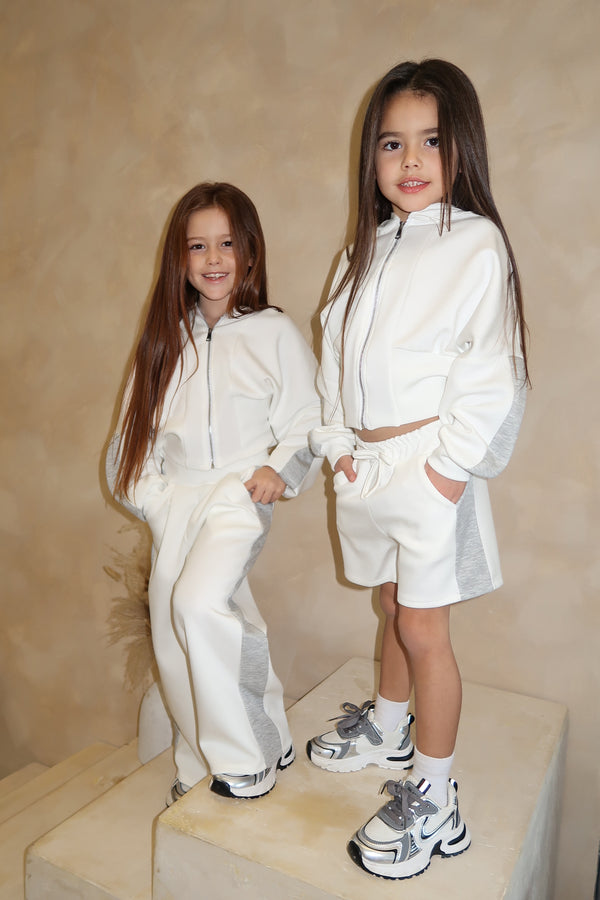 Lauren Goodger & Larose Childrens Grey Side Stripe Wide Leg Trousers