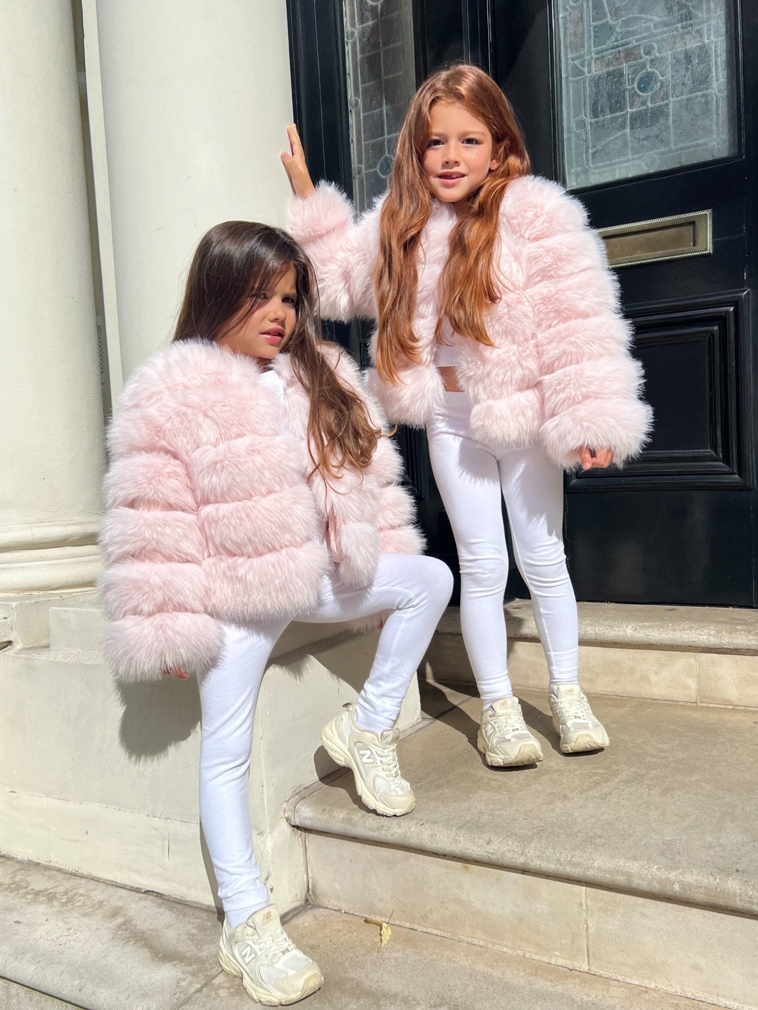 Baby Pink Childrens Faux Fur Coat – H&L