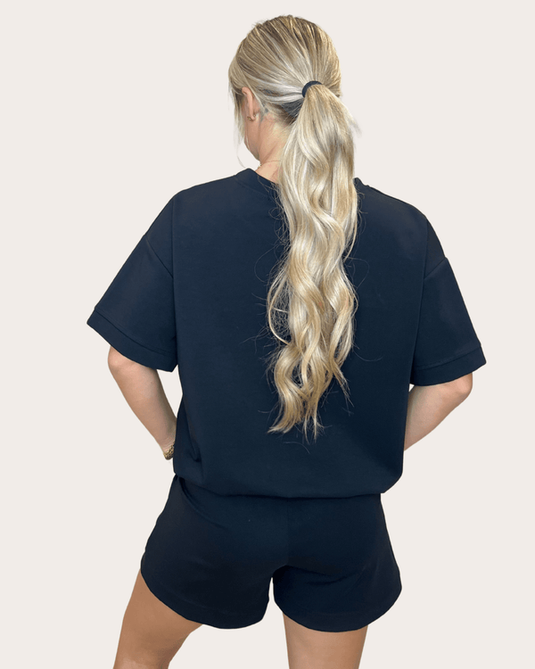 Black Banded T-Shirt And Short Co - Ord - H&L