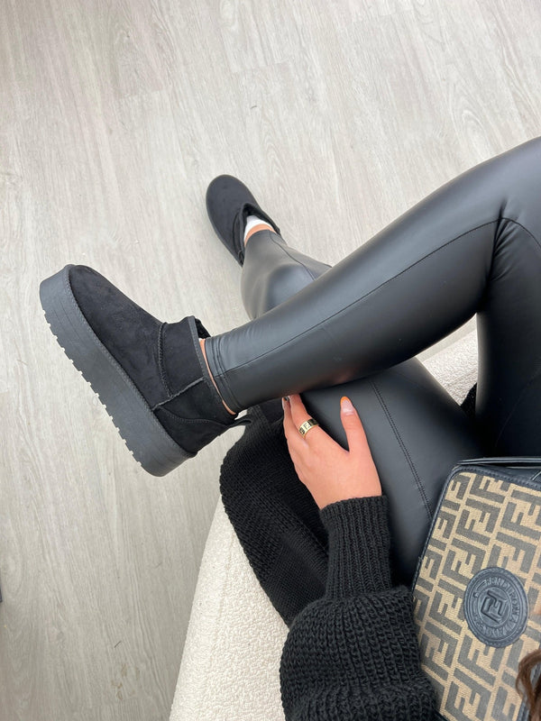Faux Fur Platform Mini Boots - H&L 