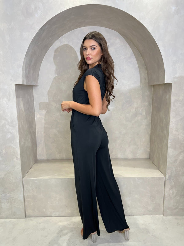 Black sleeveless jumpsuit - H&L