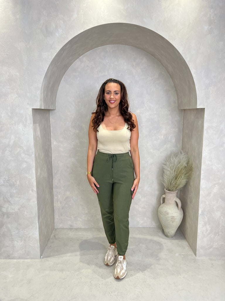 Cargo Trousers With Pockets and Cuffed Bottom - H&L