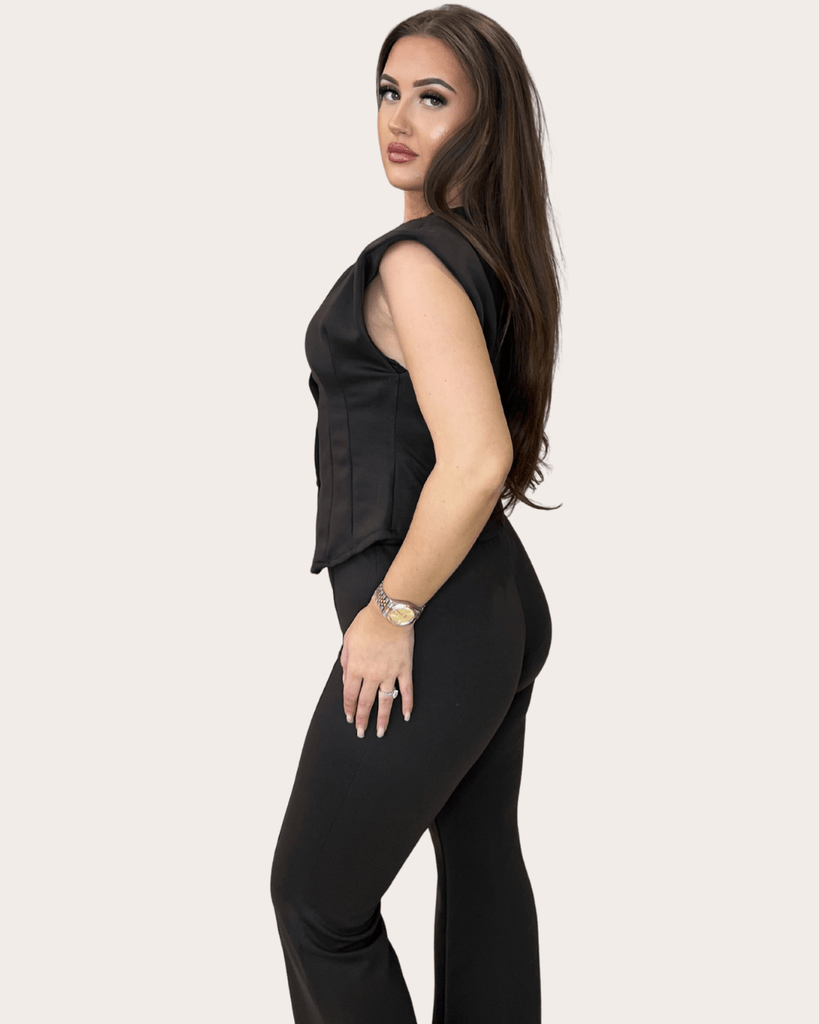 Chocolate Waistcoat & Boot Cut Trouser Co Ord - H&L