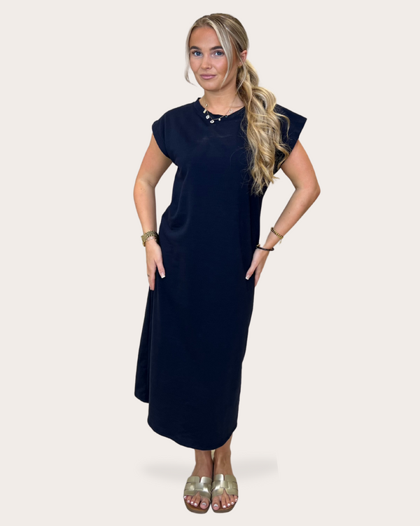 Capped Sleeve T-Shirt Dress