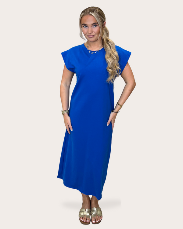 Capped Sleeve T-Shirt Dress