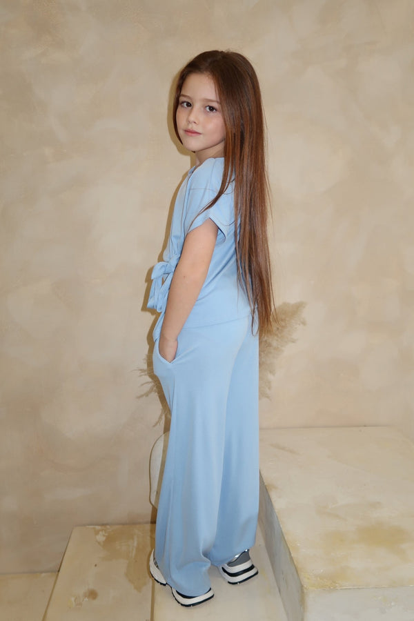 Lauren Goodger & Larose Childrens Baby Blue Side Tie Top - H&L