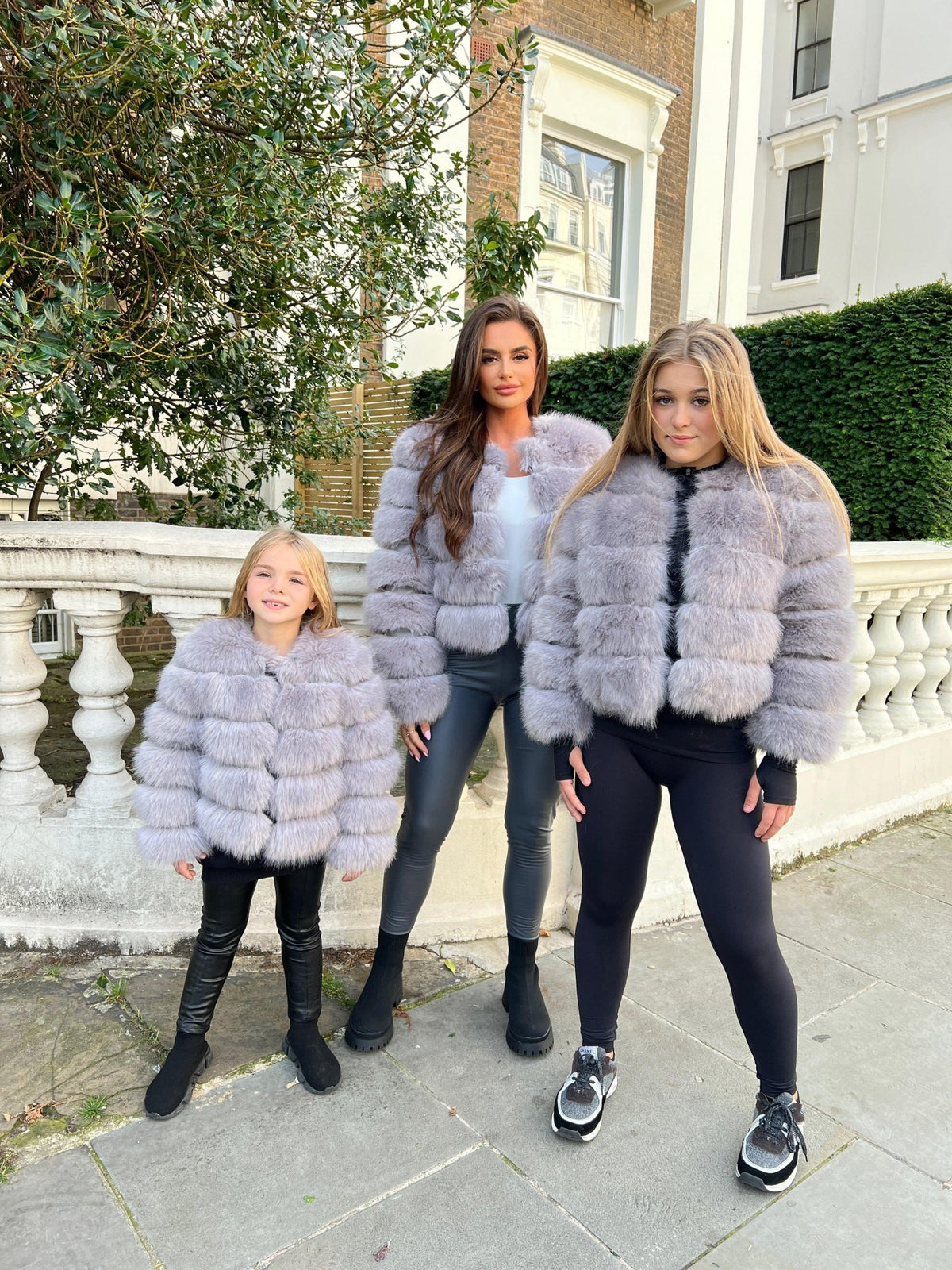 Light Grey Faux Fur Coat