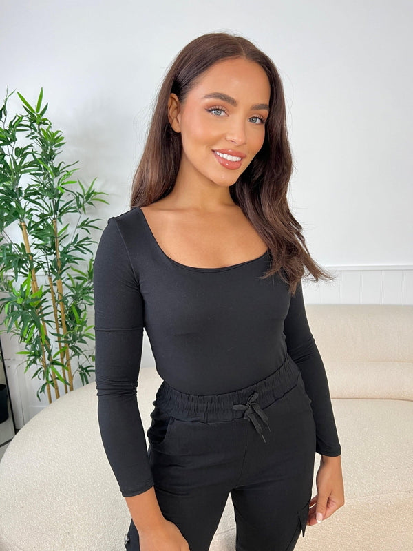 Low Neck Long Sleeve Bodysuit - H&L