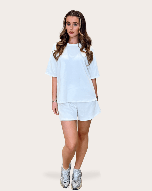 Short Sleeve Top With Drawstring Shorts Co - Ord - H&L