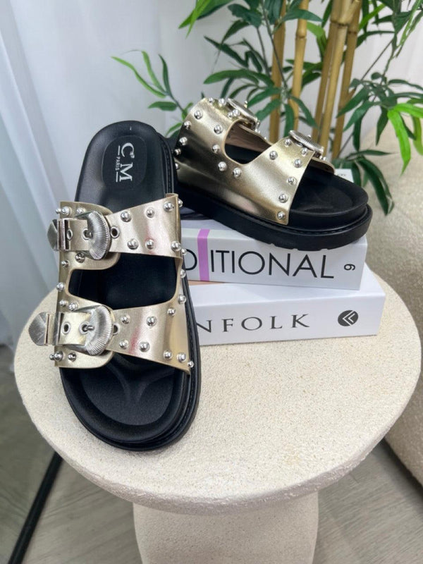 Studded Buckle Sandal - H&L