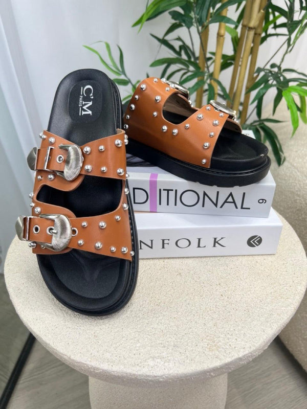 Studded Buckle Sandal - H&L