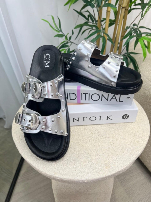 Studded Buckle Sandal - H&L