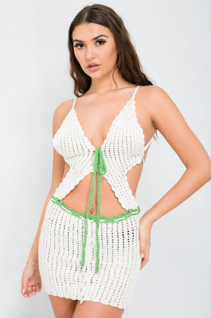 The Signature White Butterfly Hand Crocheted Dress - H&L