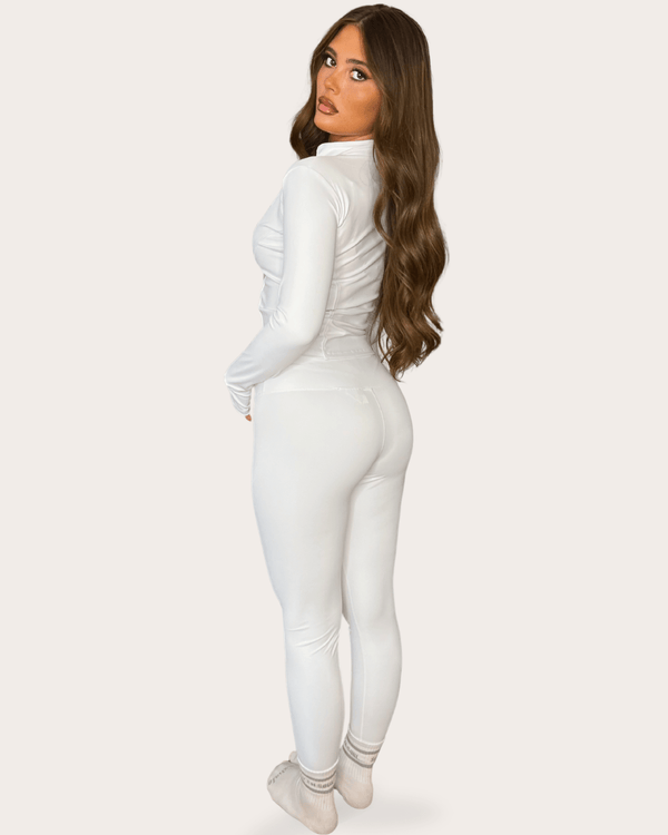 White Zip Jacket And Legging Set - H&L